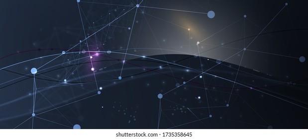 Abstract tech background. Futuristic technology interface with geometric shapes