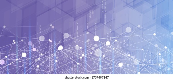 Abstract tech background. Futuristic technology interface with geometric shapes