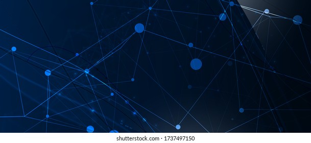 Abstract tech background. Futuristic technology interface with geometric shapes