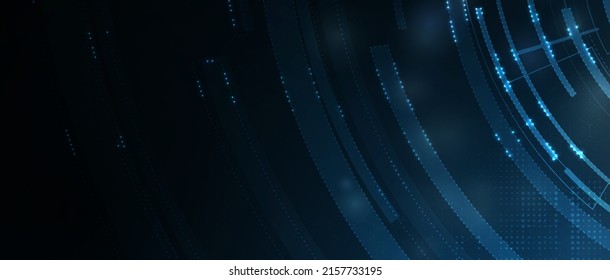 Abstract tech background. Futuristic technology interface with geometric shapes