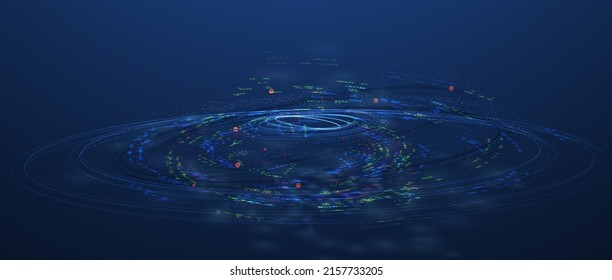 Abstrakter technischer Hintergrund. Futuristische Technologie-Schnittstelle mit geometrischen Formen
