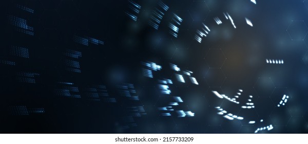 Abstract tech background. Futuristic technology interface with geometric shapes