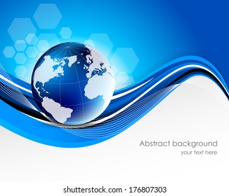 Abstract tech background with globe
