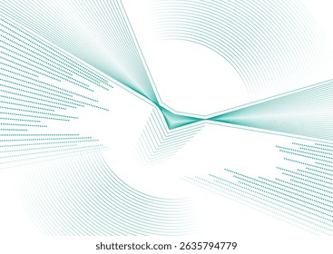 Abstract tech background with linear circles and dotted lines. Vector minimal futuristic design