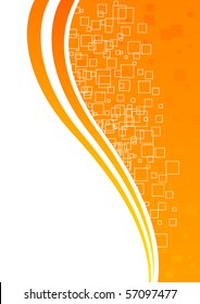 Abstract tech background in orange color