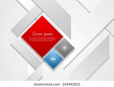 Abstract tech background with squares. Vector corporate design eps 10