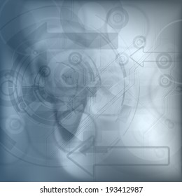 Abstract tech background. Vector elements. Version without sample text.
