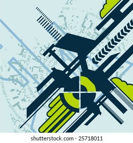 Abstract tech background, vector illustration series.
