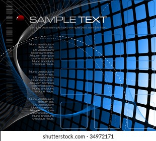 Abstract tech background - vector illustration