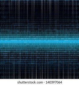 Abstract tech binary blue background