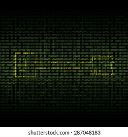 Abstract tech binary security green background 