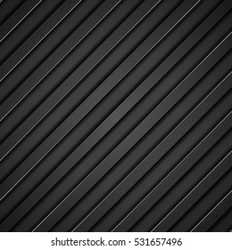 Abstract tech black diagonal stripes vector concept graphic background