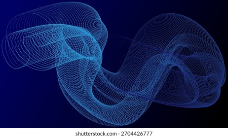Fundo azul tecnológico abstrato com forma de linhas de curva. Design vetorial para web, soluções tecnológicas, conceito de movimento.
