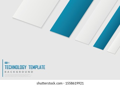 Abstract of tech blue and white color design decoration technology background. Use for ad, headline, artwork, template design. illustration vector eps10