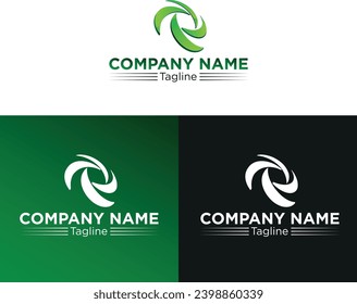 abstract tech business logo symbol design