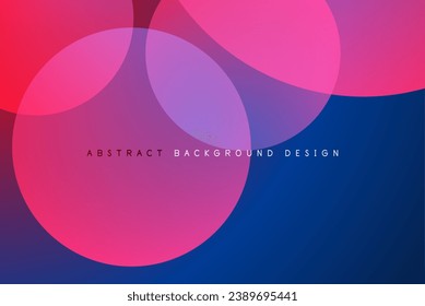 Abstract tech circles vector background, technology digital bubbles