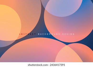 Abstract tech circles vector background, technology digital bubbles