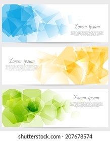 Abstract tech colorful banners. Vector design template