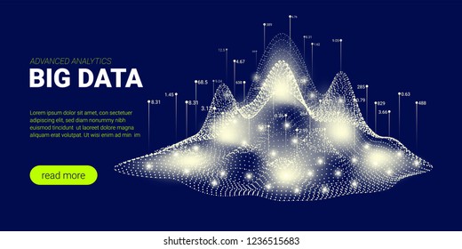 Abstract Tech Concept, Big Data Stream. Artificial Intelligence, Quantum Computing Illustration. Tech Background for Glow Landing Page. Visualization of Science Innovation, Digital Technology Design.
