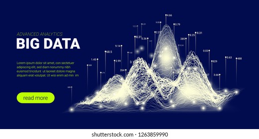 Abstract Tech Concept, Big Data Stream. Artificial Intelligence, Quantum Computing Illustration. Tech Background for Glow Landing Page. Visualization of Science Innovation, Digital Technology Design.
