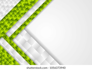 Abstract tech corporate green grey mosaic background. Modern vector design