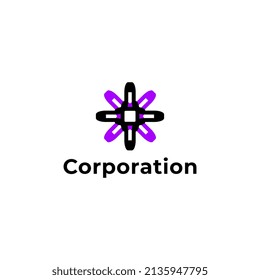 einfaches Logodesign für abstrakte Tech-Unternehmen