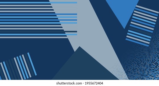 Abstract tech corporate stripes background. Vector design illustration with line stripes and halftone decoration for corporate presentation, business cover, banner, and more