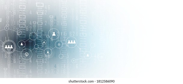 Resumen de los antecedentes informáticos. Interfaz de tecnología futurista con formas geométricas
