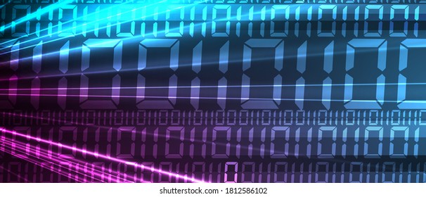 Abstract tech cyber background. Futuristic technology interface with geometric shapes