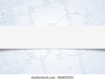 Abstract tech drawing corporate background. Vector design