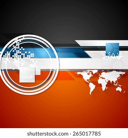 Abstract tech flat background. Vector design