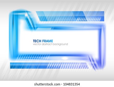 abstract tech frame on the white