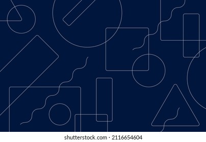 Abstract tech geometric artwork design of minimal decorative template. Overlapping design for pattern background. Illustration vector