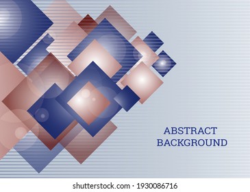 Abstract tech geometric background made of rectangles, triangles and stripes. Vector design for banner, cover, wallpaper