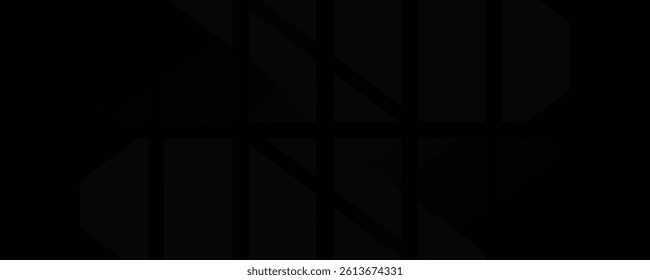 Abstract tech geometric modern lines black background blank space for text vector illustration. eps 10