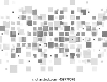 Abstract tech geometric squares background. Vector design