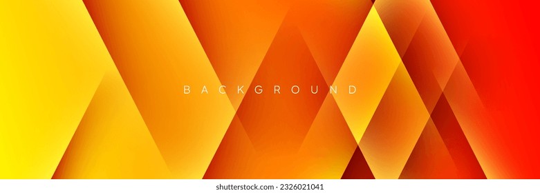 Abstract tech high contrast yellow and orange glossy stripes corporate background design layered line triangle texture in elegant website or textured paper design