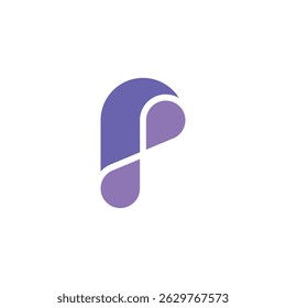 Abstraktes Tech Infinite Letter P Logo