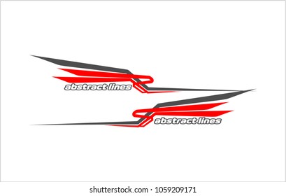 abstract tech lines shapes . abstract lines for car and vehicle wrapping design. vinyl ready. 