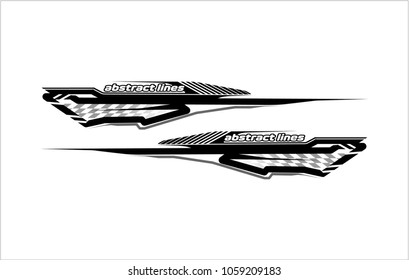 abstract tech lines shapes . abstract lines for car and vehicle wrapping design. vinyl ready. 