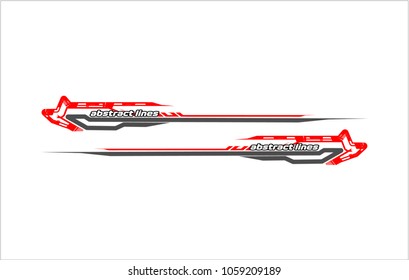 abstract tech lines shapes . abstract lines for car and vehicle wrapping design. vinyl ready. 