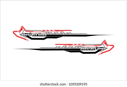 abstract tech lines shapes . abstract lines for car and vehicle wrapping design. vinyl ready. 
