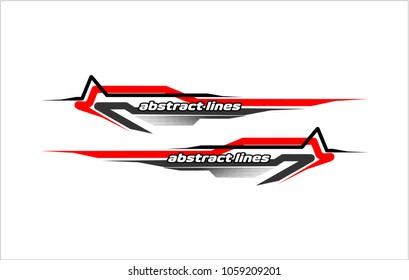 abstract tech lines shapes . abstract lines for car and vehicle wrapping design. vinyl ready. 