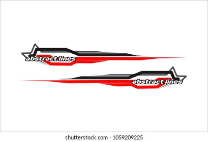 abstract tech lines shapes . abstract lines for car and vehicle wrapping design. vinyl ready. 