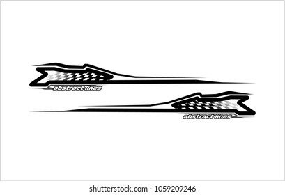 abstract tech lines shapes . abstract lines for car and vehicle wrapping design. vinyl ready. 