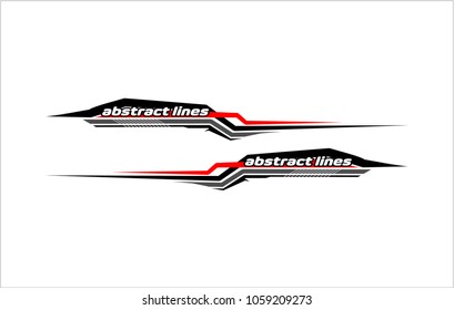 abstract tech lines shapes . abstract lines for car and vehicle wrapping design. vinyl ready. 