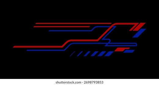 abstract tech lines shapes . abstract lines for car and vehicle wrapping design. vinyl ready. 