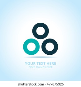 Abstract tech logo, design concept, emblem, icon, flat logotype element for template.