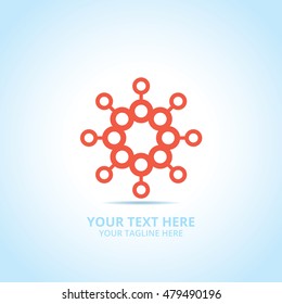 Abstract tech logo, design concept, emblem, icon, flat logotype element for template.