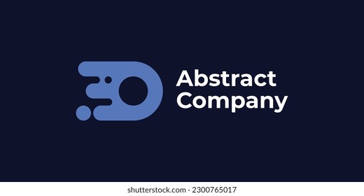 abstract tech logo design letter O